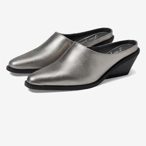 Free People Silver Mules